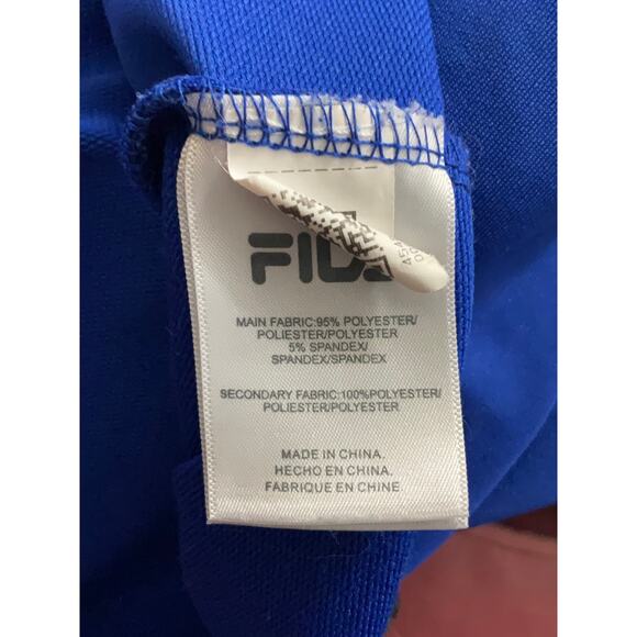 FILA Athletic Performance 1/4 Zip Long Sleeve Dri-Fit Jacket L Blue Activewear - Picture 8 of 9